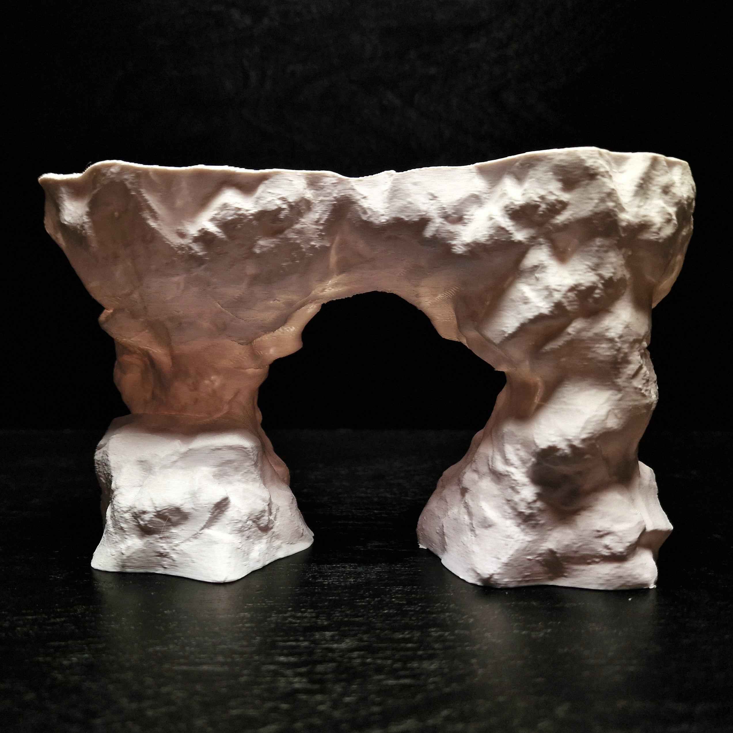 3D Printed Arch Hideout – Aquascape, Terrarium Rock Feature for Cichlids, Plecos, Reptiles