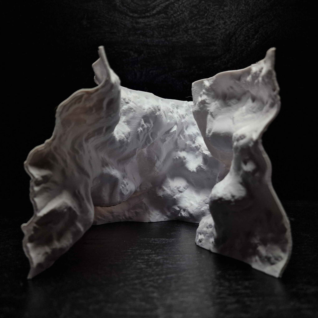 3D Printed Cave Decor – Deep Rift for Terrarium & Aquarium - Customizable Sizing - "Ripped Earth" Model