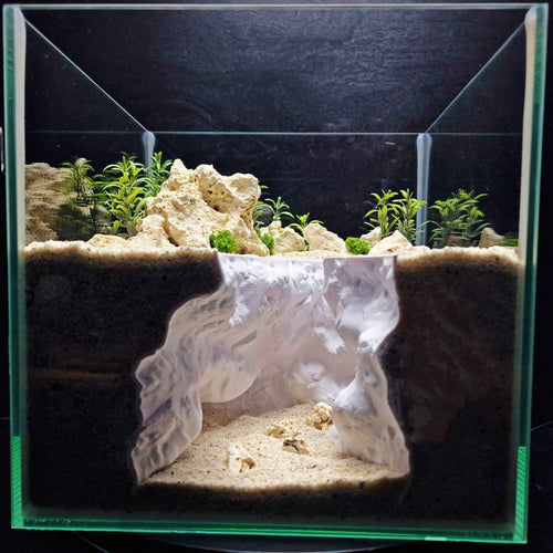 3D Printed Cave Decor – Deep Rift for Terrarium & Aquarium - Customizable Sizing - "Ripped Earth" Model