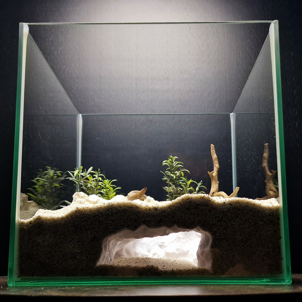 Aquarium Cave - Rock Hide for Cichlids & Axolotls and also for Terrariums – "Underground Ground" Model - PhD Aqua Fabrication
