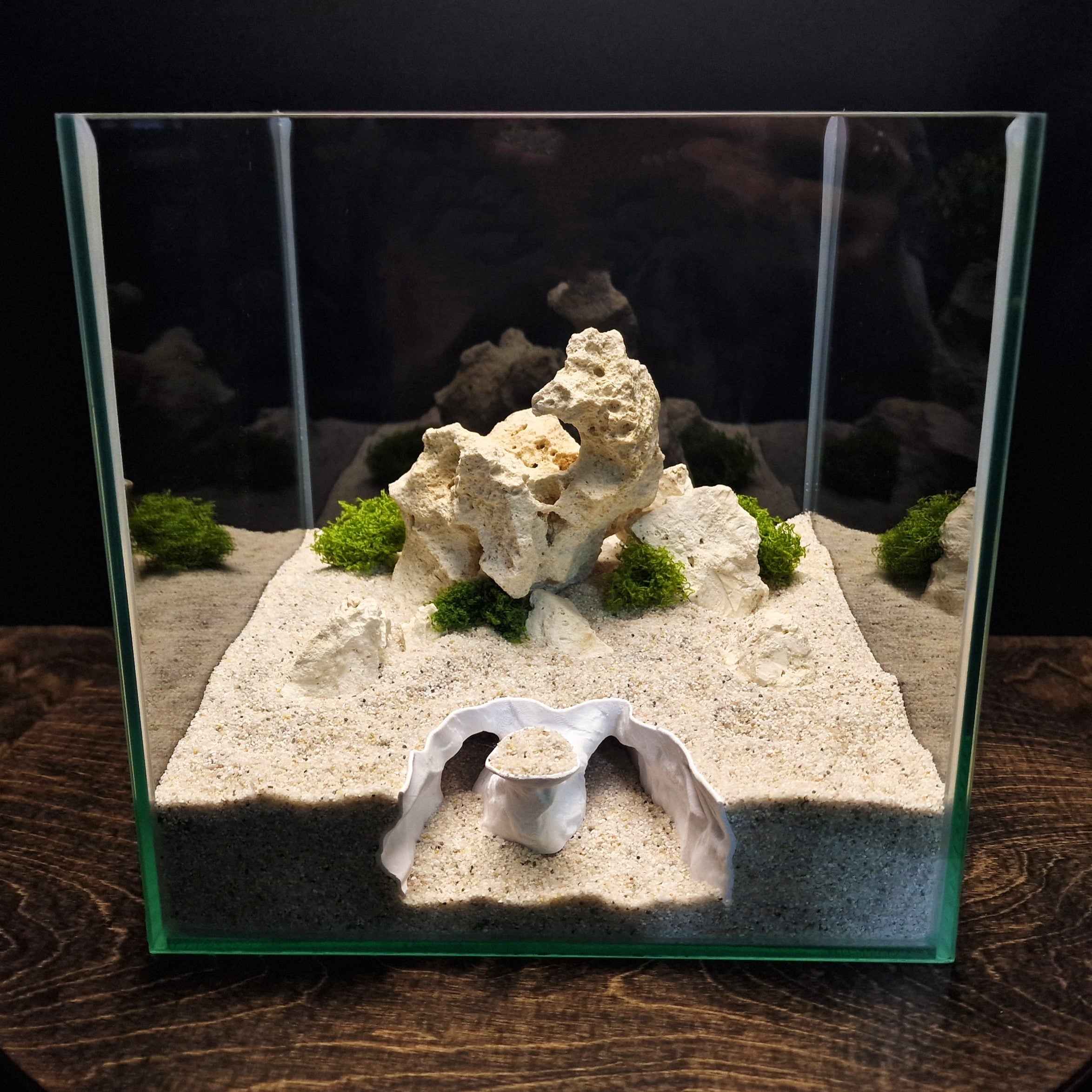 3D Printed Desert Rock Cave Hideout for Reptiles and Fish | Naturalistic Terrarium Decor - "Nebula Ruin" Model