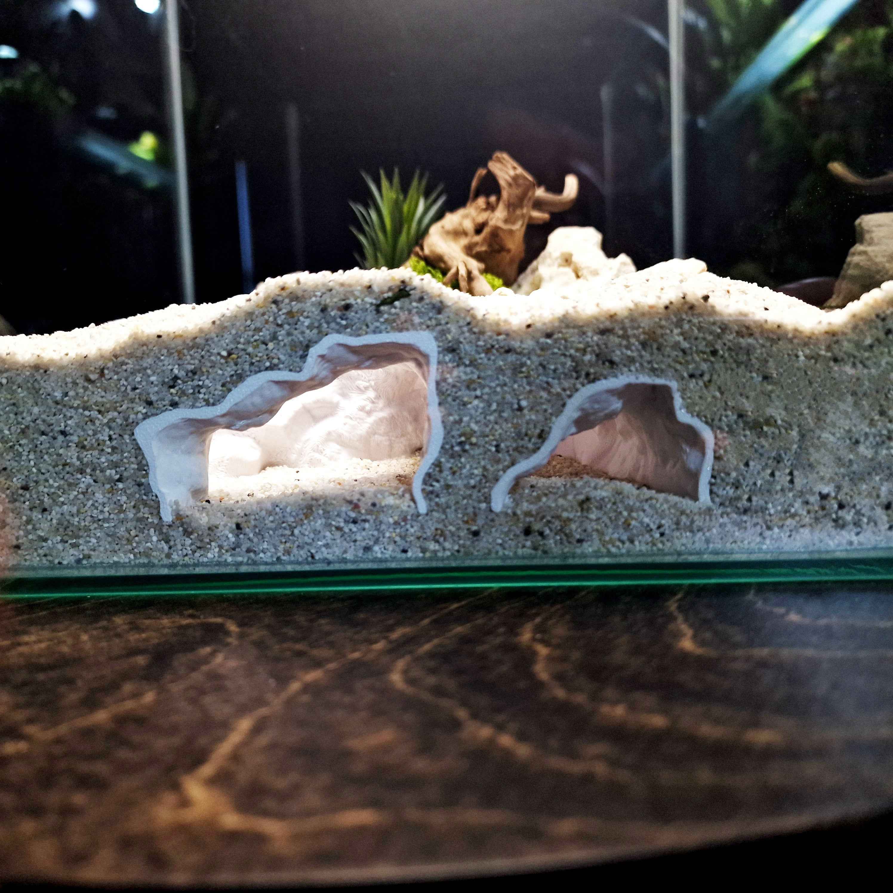 3D Printed Terrarium Cave – Rock Hideout for Terrarium, Aquarium - Fully Customizable Sizing