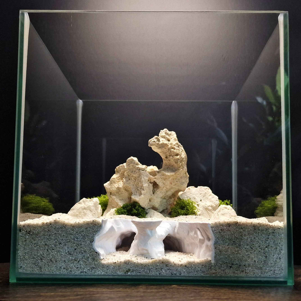 3D Printed Desert Rock Cave Hideout for Reptiles and Fish | Naturalistic Terrarium Decor - "Nebula Ruin" Model
