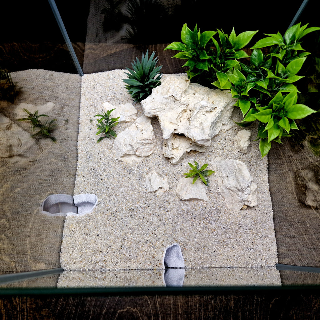 Terrarium Cave & Aquarium Tunnel | 3D Printed Under-Sand Hide for Aquascaping, Cichlids, Shrimp, and Reptiles - "Corner Office" Model - PhD Aqua Fabrication