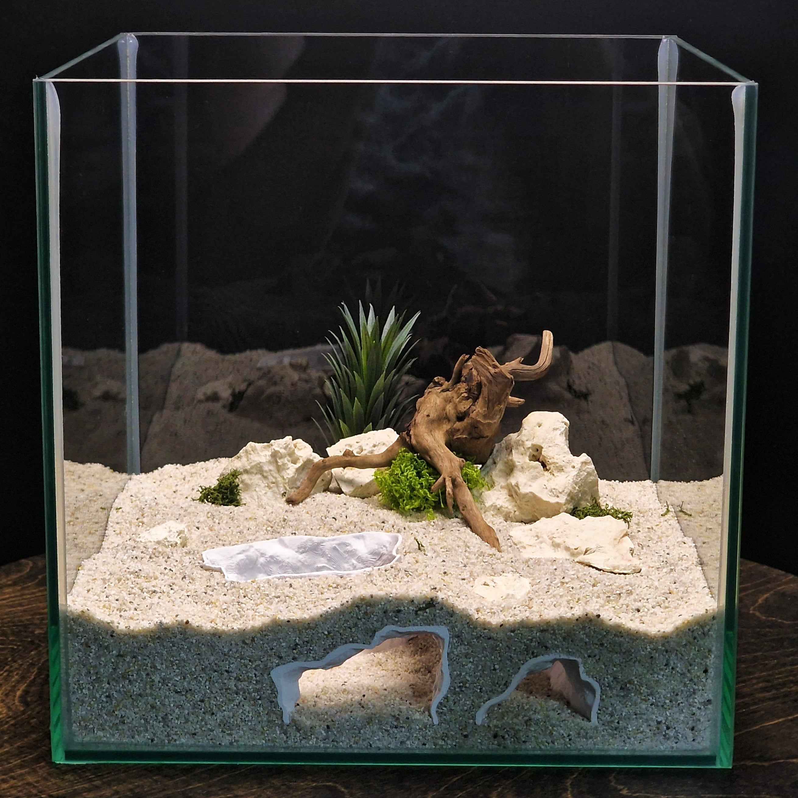 3D Printed Terrarium Cave – Rock Hideout for Terrarium, Aquarium - Fully Customizable Sizing
