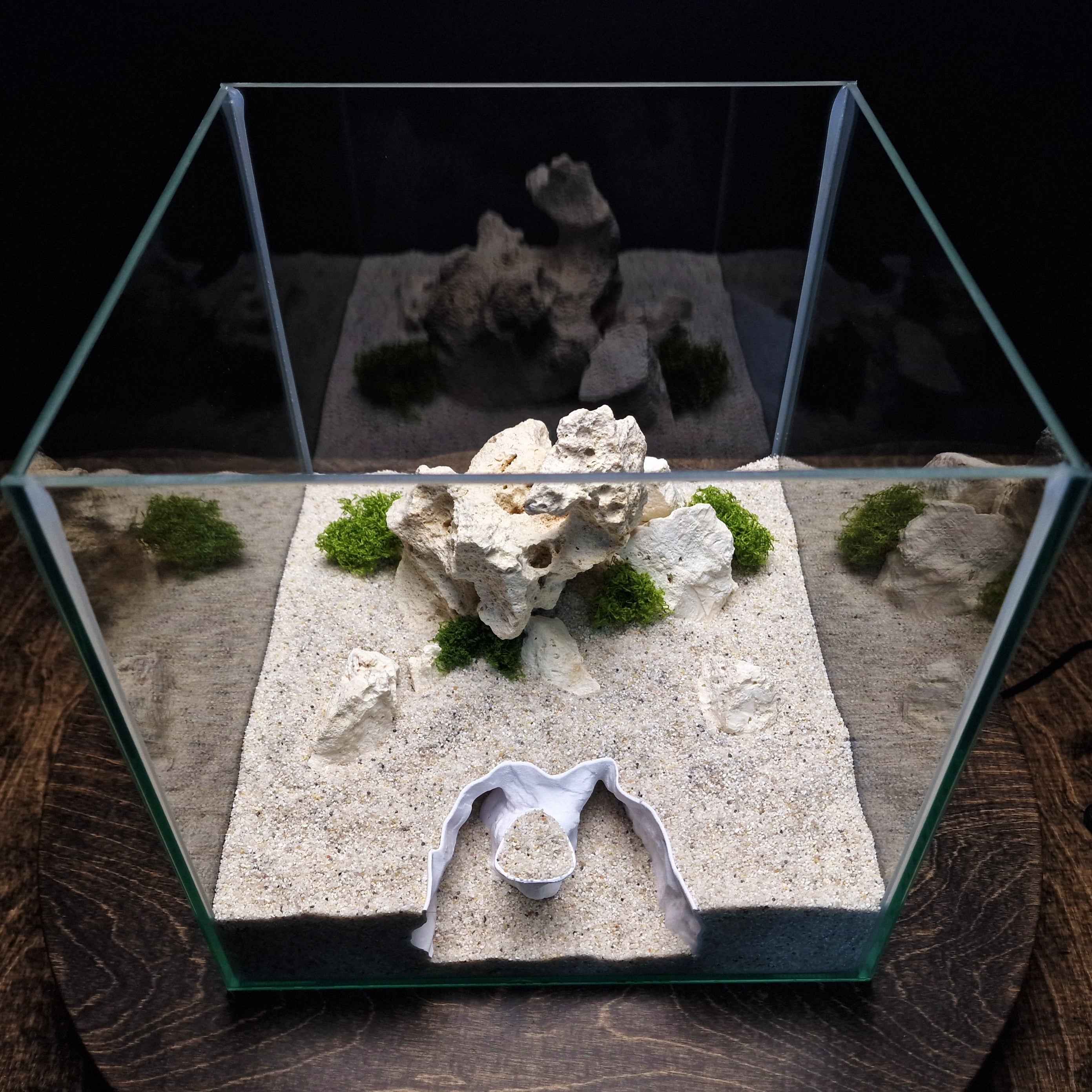 3D Printed Desert Rock Cave Hideout for Reptiles and Fish | Naturalistic Terrarium Decor - "Nebula Ruin" Model