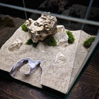 3D Printed Desert Rock Cave Hideout for Reptiles and Fish | Naturalistic Terrarium Decor - "Nebula Ruin" Model