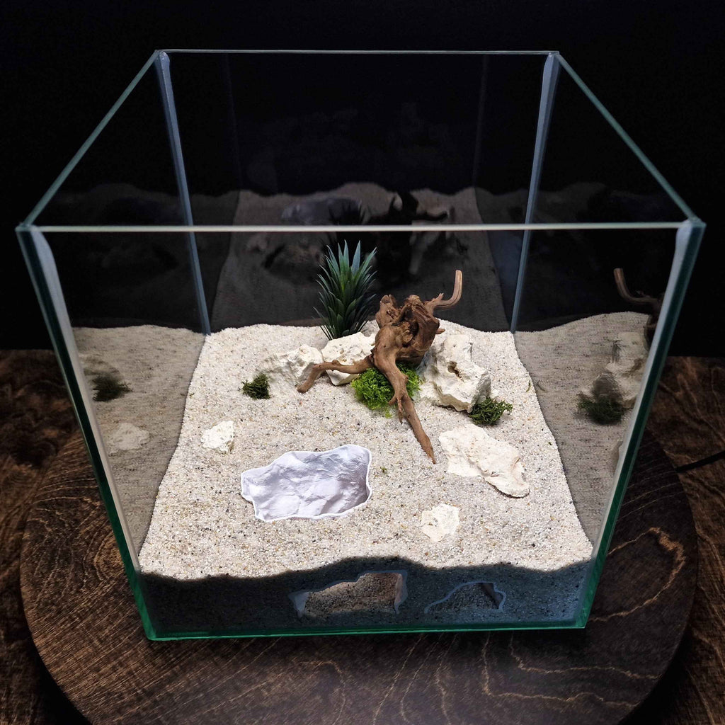 3D Printed Terrarium Cave – Rock Hideout for Terrarium, Aquarium - Fully Customizable Sizing