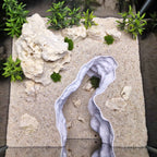 3D Printed Cave Decor – Deep Rift for Terrarium & Aquarium - Customizable Sizing - "Ripped Earth" Model