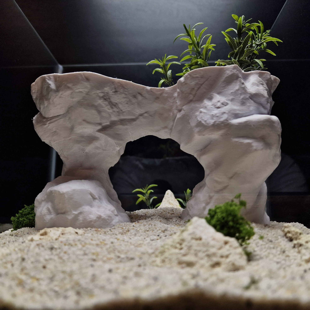 3D Printed Arch Hideout – Aquascape, Terrarium Rock Feature for Cichlids, Plecos, Reptiles