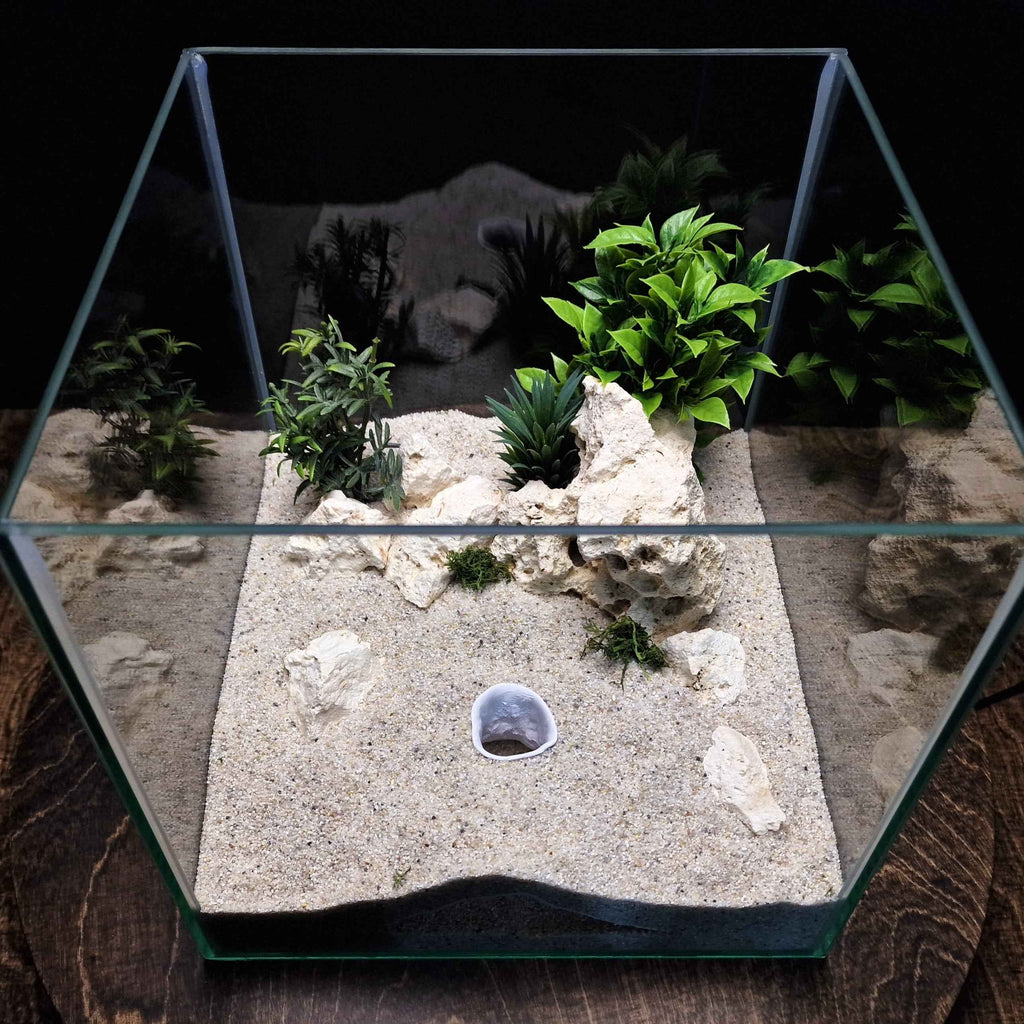 3D Printed Terrarium Decor – Hideout Cave for Terrarium, Aquarium - Fully Customizable Sizing