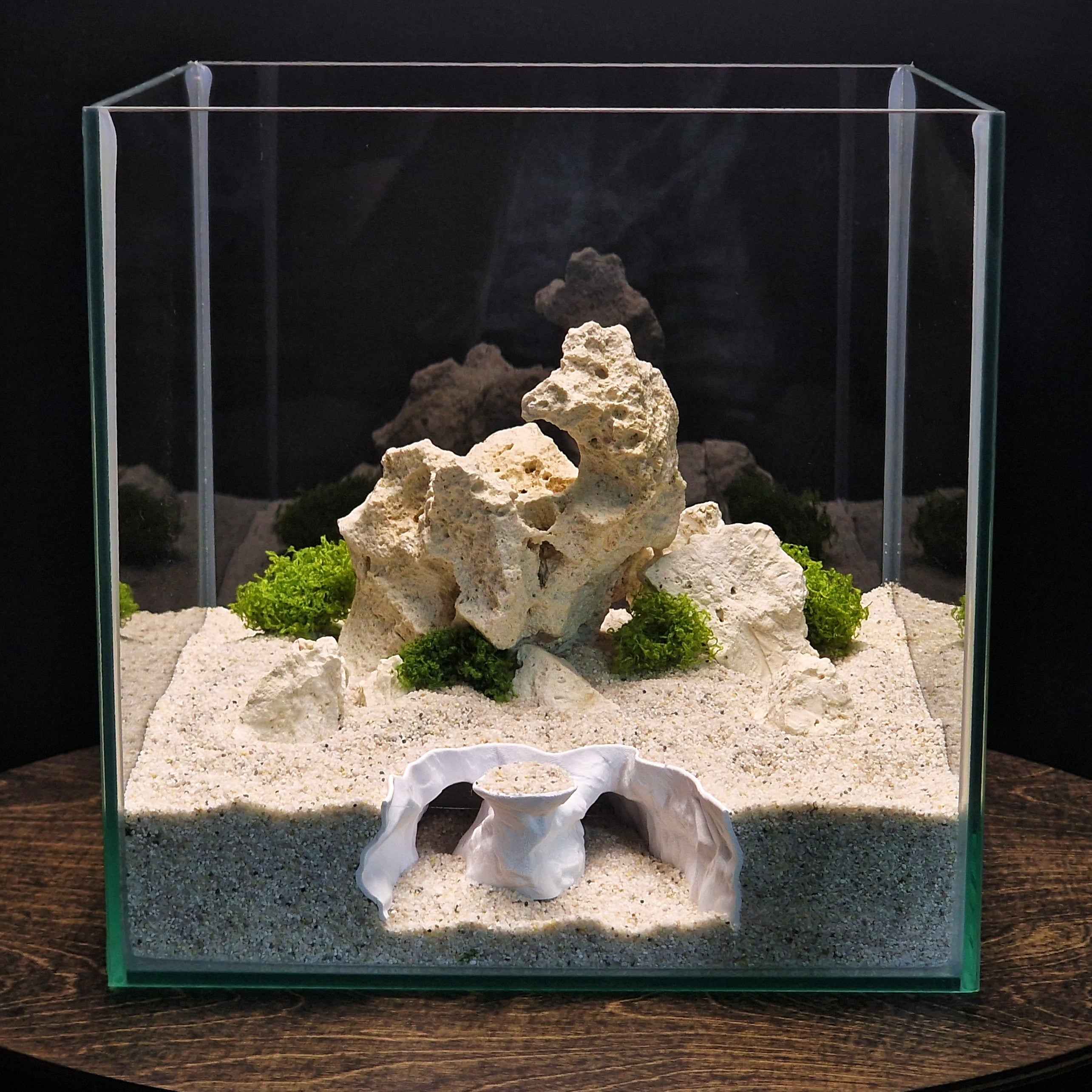 3D Printed Desert Rock Cave Hideout for Reptiles and Fish | Naturalistic Terrarium Decor - "Nebula Ruin" Model