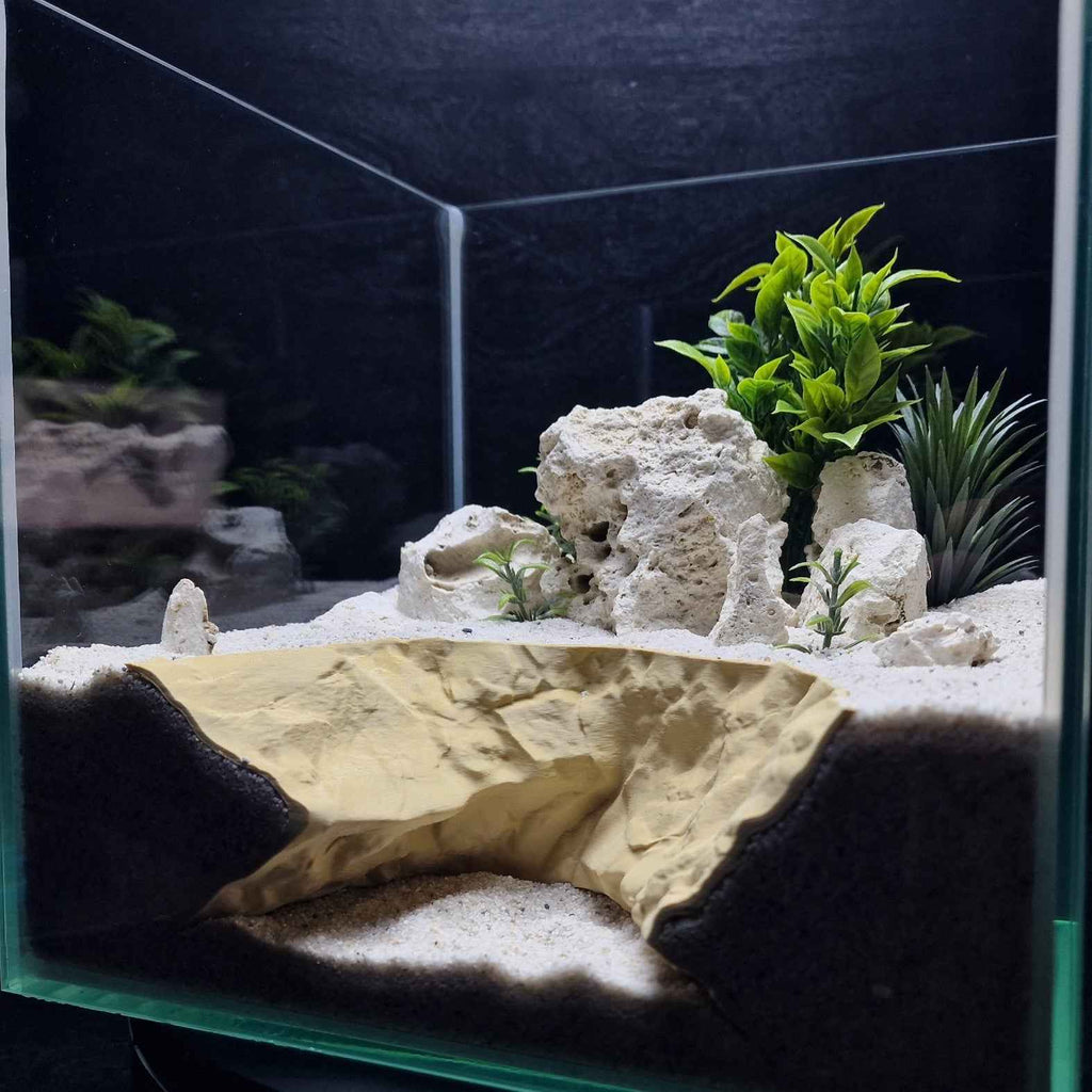 3D Printed Terrarium Rock Rift Feature – Hideout for Terrarium, Aquarium - Fully Customizable Sizing