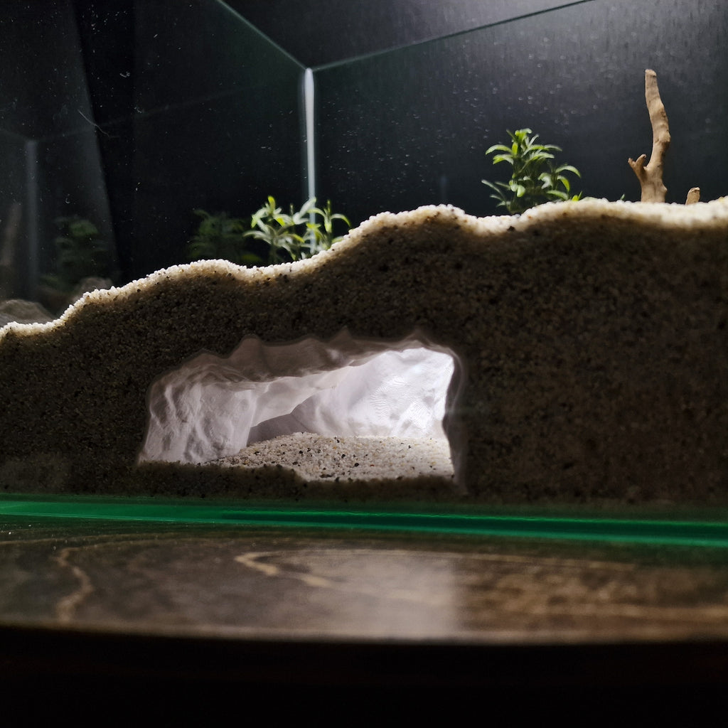 Aquarium Cave - Rock Hide for Cichlids & Axolotls and also for Terrariums – "Underground Ground" Model - PhD Aqua Fabrication