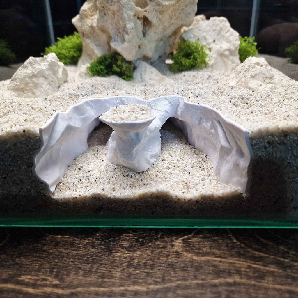 3D Printed Desert Rock Cave Hideout for Reptiles and Fish | Naturalistic Terrarium Decor - "Nebula Ruin" Model