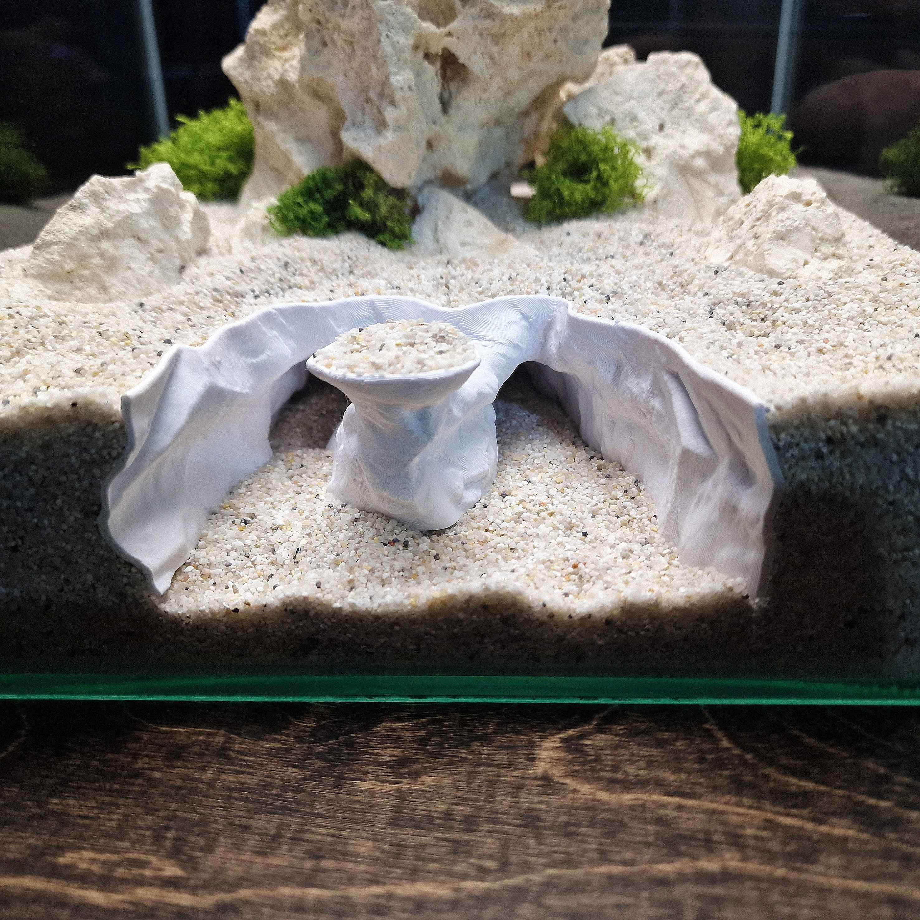 3D Printed Desert Rock Cave Hideout for Reptiles and Fish | Naturalistic Terrarium Decor - "Nebula Ruin" Model