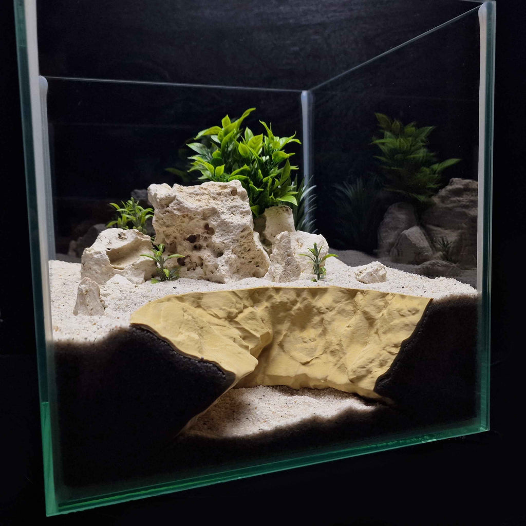3D Printed Terrarium Rock Rift Feature – Hideout for Terrarium, Aquarium - Fully Customizable Sizing