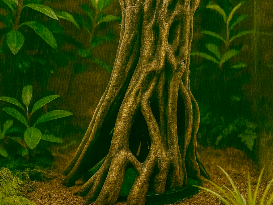 Mangrove Root Aquarium Driftwood - 3D Printed Tree Root for Reptile Terrarium, Realistic Aquascape Wood - "Mangrove Driftwood Root"