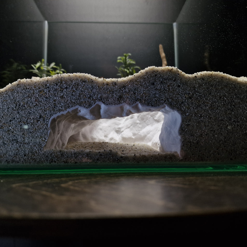 Aquarium Cave - Rock Hide for Cichlids & Axolotls and also for Terrariums – "Underground Ground" Model - PhD Aqua Fabrication