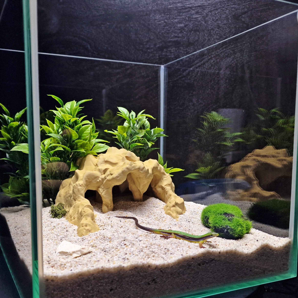 3D Printed Terrarium Reptile and Fish Cave | Natural Desert Rock Hideout - "Three Ways Home" Model