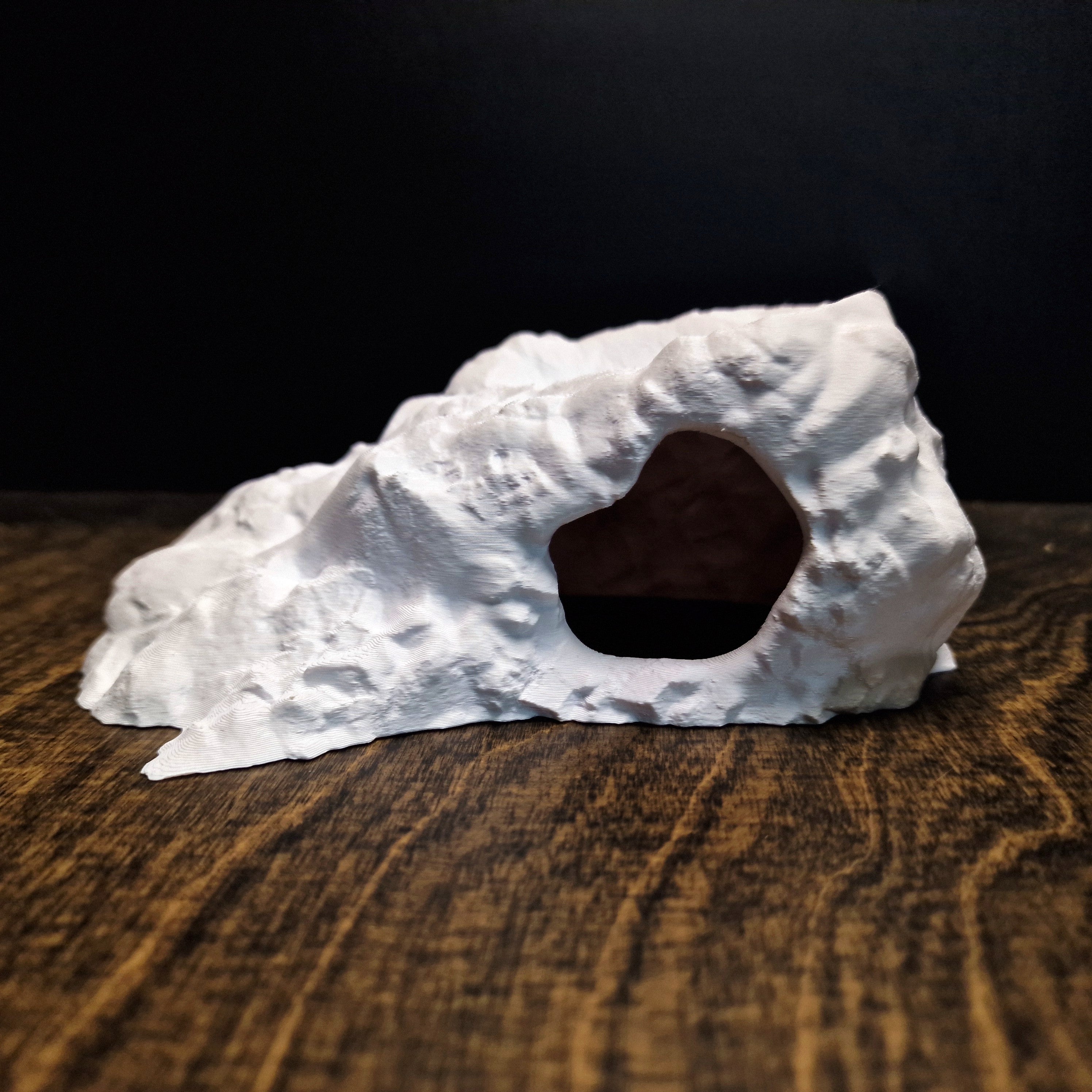 Aquarium Decor Cave - 3D Printed Fish Hide - Single Entrance Rock Den - "Brackish Den" Model - PhD Aqua Fabrication