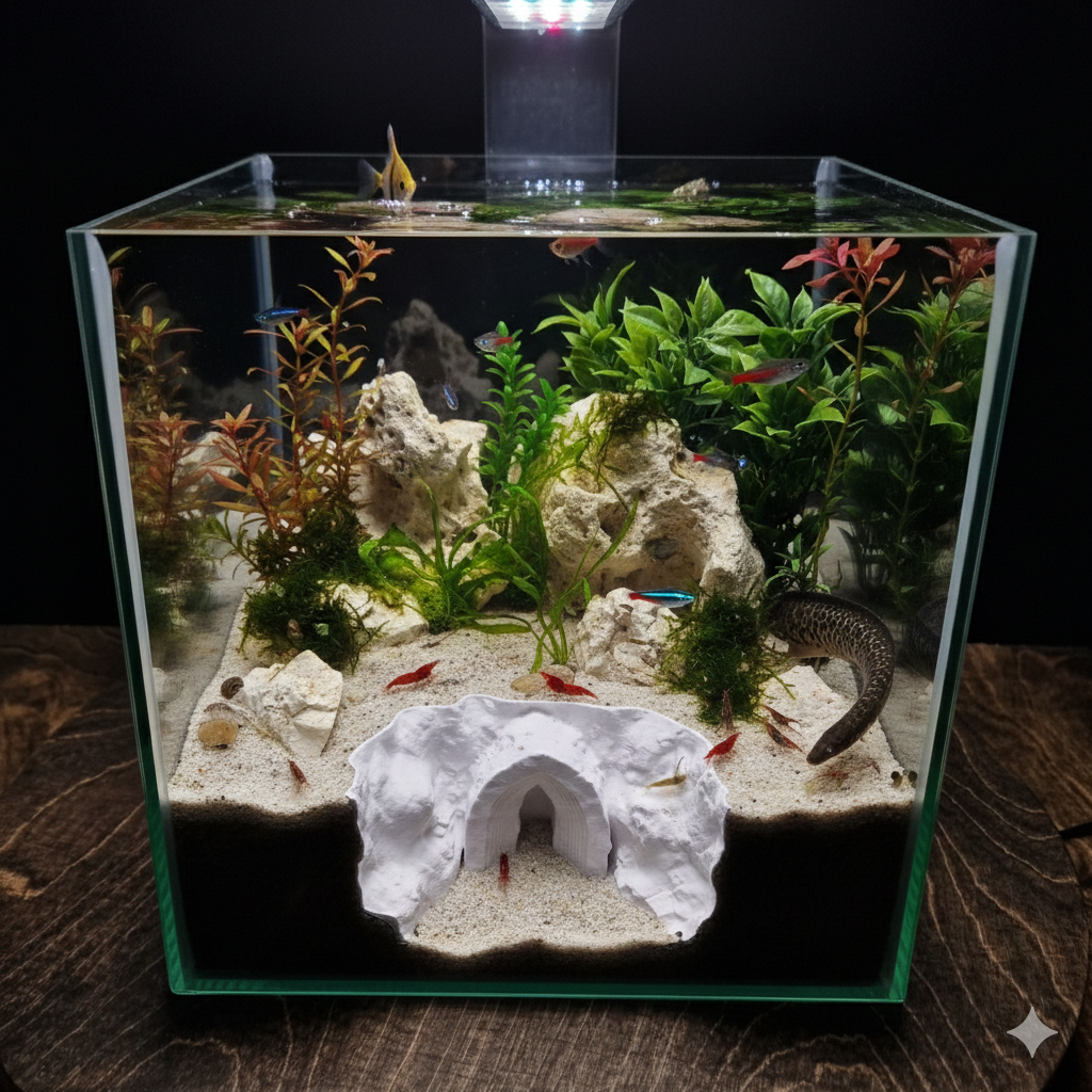 Aquarium Decor Cave | “Do Not Enter Den” | 3D Printed Underground Sanctuary also for Terrarium Kit