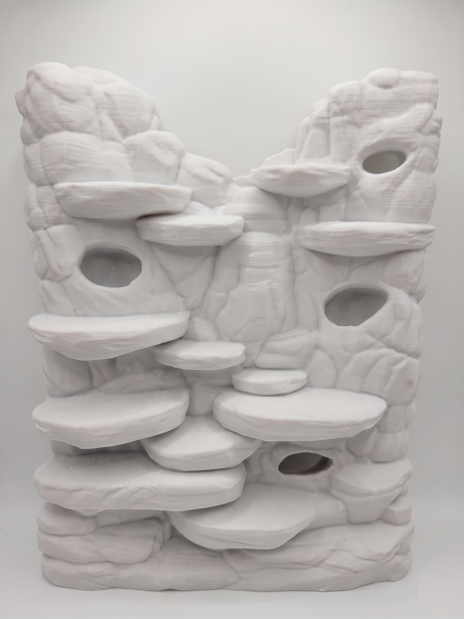 Customizable Terrarium Background Wall – 3D Rock Wall with Cave Hides and Ledge Basking Areas for Terrascaping and Aquascaping - "Hides and Hotspots" Model - PhD Aqua Fabrication