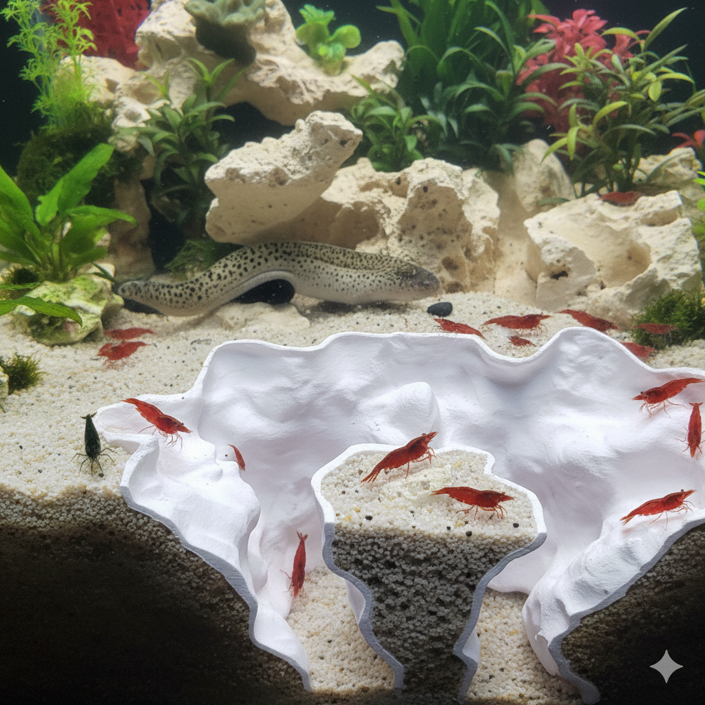 Aquarium Decor Rift | “Rocky Chaos Den” | 3D Printed Double Divider also for Terrarium Kit