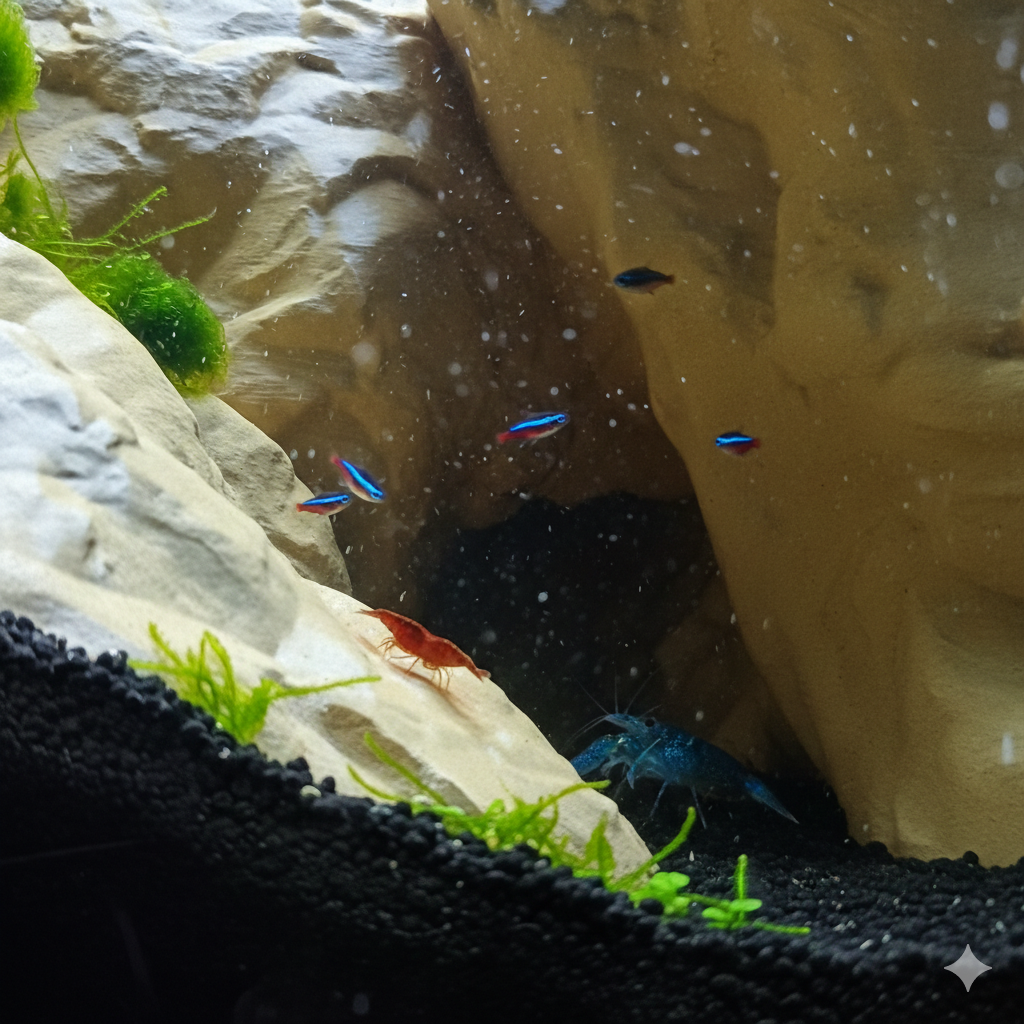 Aquarium Decor Cave | “Living Freedom” | 3D Printed Rock Feature also for Terrarium Kit