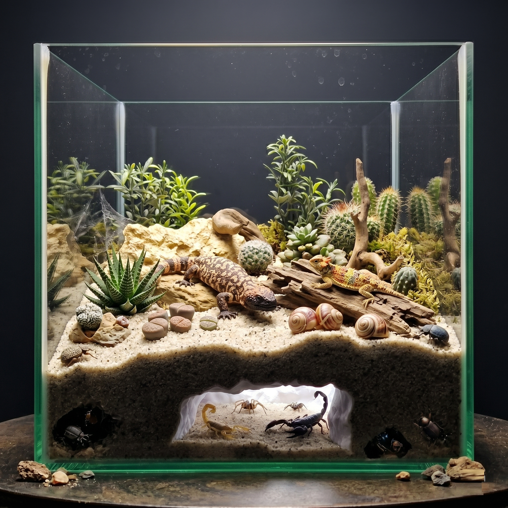 Aquarium Cave - Rock Hide for Cichlids & Axolotls and also for Terrariums – "Underground Ground" Model - PhD Aqua Fabrication