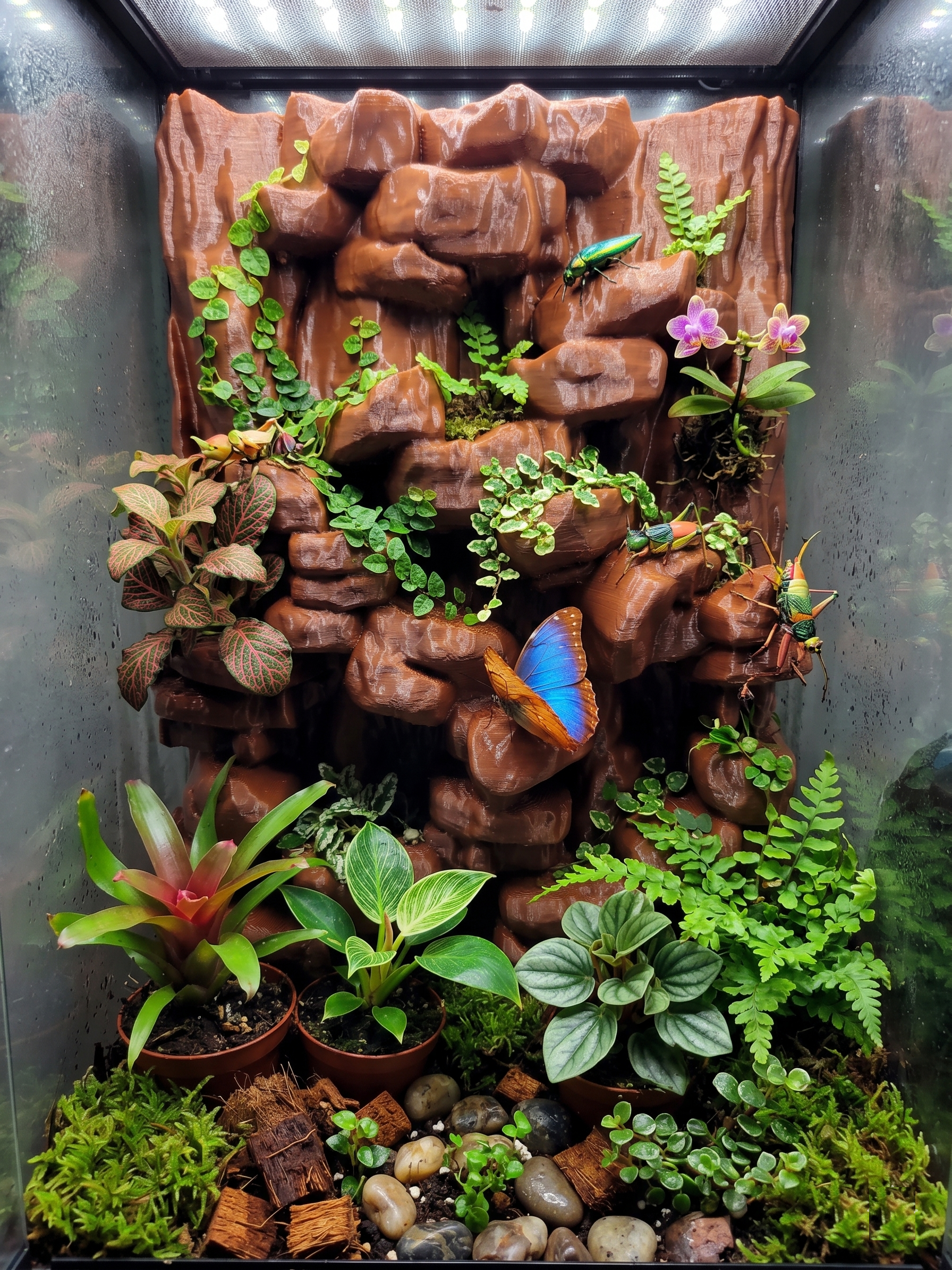 Terrarium Background Wall – 3D Aquarium Rock Wall for Terrascaping and Aquascaping (Custom Dimensions), NOV-BIGPIL-BR-L, NOV-BIGPIL-BE-L, NOV-BIGPIL-GY-L, NOV-BIGPIL-WH-L