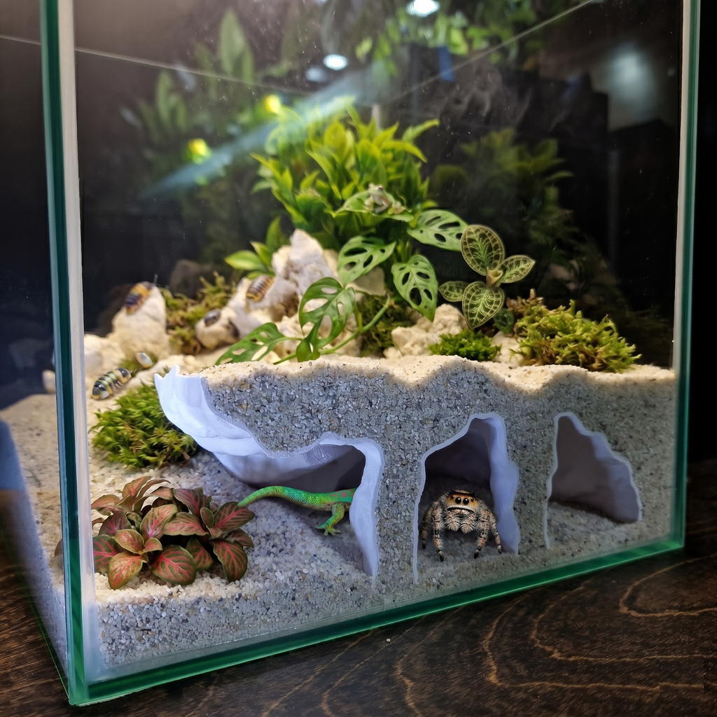 3D Printed Aquascape Cave – Multi-Chamber Reptile Hiding, Fish Shelter - "Take Your Pick" Model - PhD Aqua Fabrication