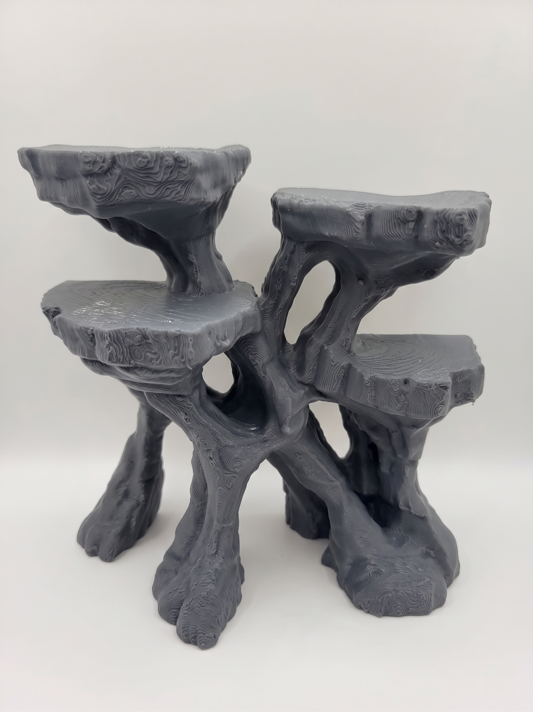 Terrarium Background - Multi-Level Reptile Basking Platform & Planter - Tank Decor for Leopard Geckos, Crested Geckos, and Amphibians - "Plateau Aplenty" Model - PhD Aqua Fabrication