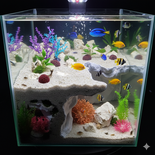 Aquarium Decor Cave | “Different Worlds” | 3D Printed Rock Feature also for Terrarium Kit
