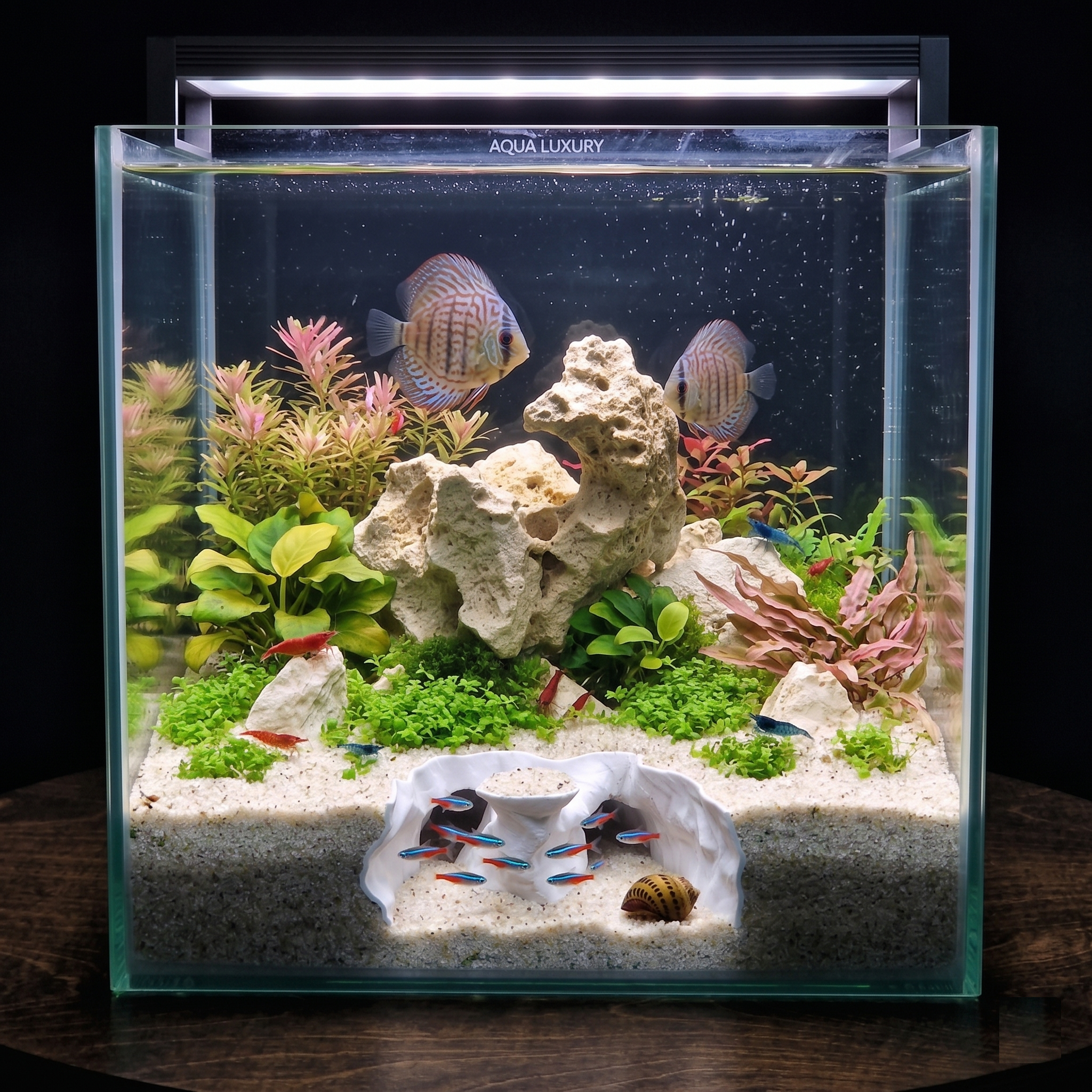 3D Printed Desert Rock Cave Hideout for Reptiles and Fish | Naturalistic Terrarium Decor - "Nebula Ruin" Model - PhD Aqua Fabrication