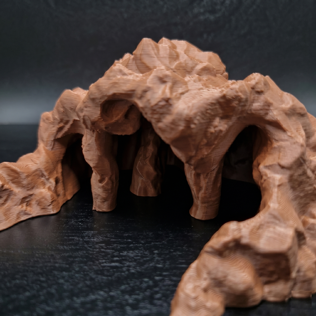 3D Printed Terrarium Reptile and Fish Cave | Natural Desert Rock Hideout - "Three Ways Home" Model - PhD Aqua Fabrication