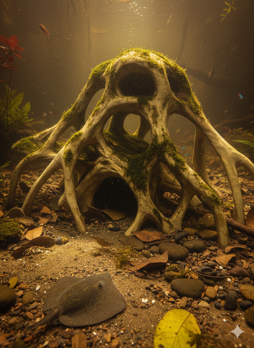 Aquarium Wood Decor | “Red Mangrove Roots” | 3D Printed Tank Decoration also for Terrarium Kit