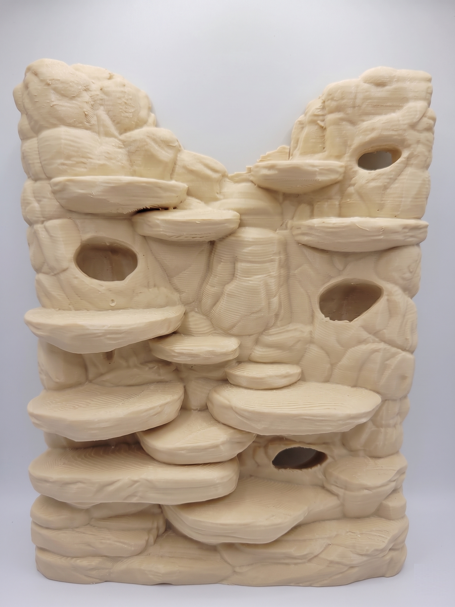 Customizable Terrarium Background Wall – 3D Rock Wall with Cave Hides and Ledge Basking Areas for Terrascaping and Aquascaping - "Hides and Hotspots" Model - PhD Aqua Fabrication