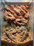 3D Printed Realistic Rock Terrarium Background – Arid & Tropical Decor – Customizable Rock Wall for Bioactive Vivariums - PhD Aqua Fabrication