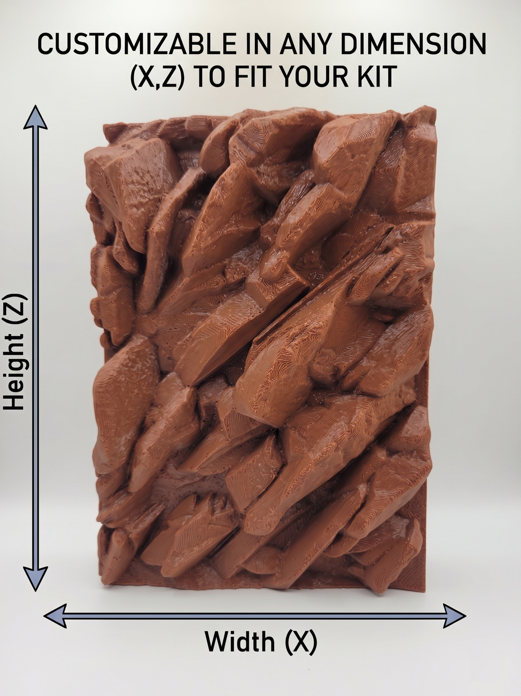 3D Printed Realistic Rock Terrarium Background – Arid & Tropical Decor – Customizable Rock Wall for Bioactive Vivariums - PhD Aqua Fabrication