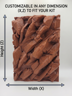 3D Printed Realistic Rock Terrarium Background – Arid & Tropical Decor – Customizable Rock Wall for Bioactive Vivariums - PhD Aqua Fabrication