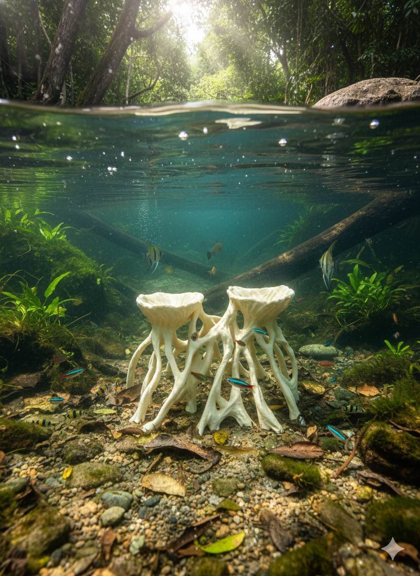 Aquarium Wood Decor | “Mangrove Root Planters” | 3D Printed Mangrove Roots also for Terrarium Kit