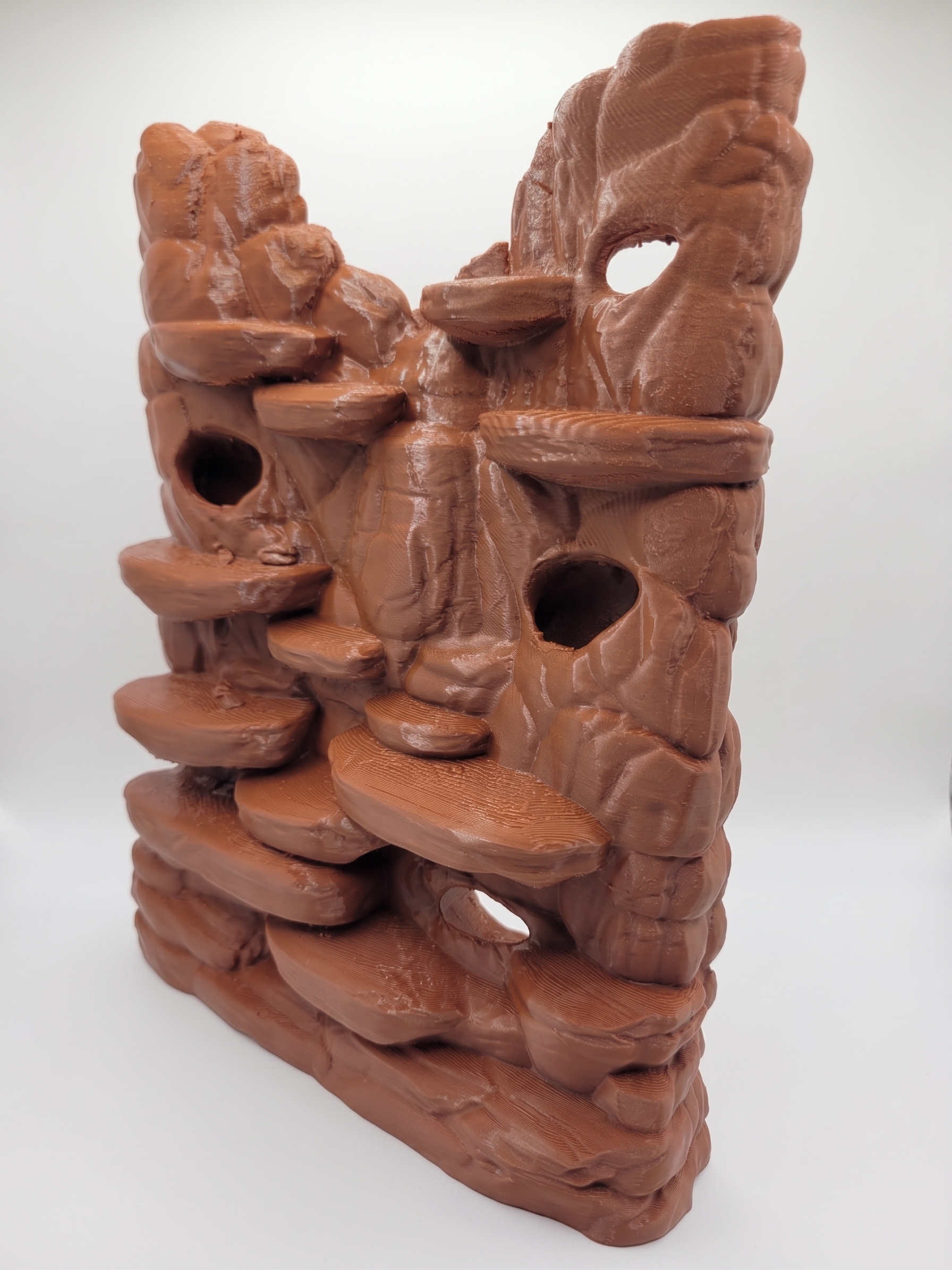 Customizable Terrarium Background Wall – 3D Rock Wall with Cave Hides and Ledge Basking Areas for Terrascaping and Aquascaping - "Hides and Hotspots" Model - PhD Aqua Fabrication