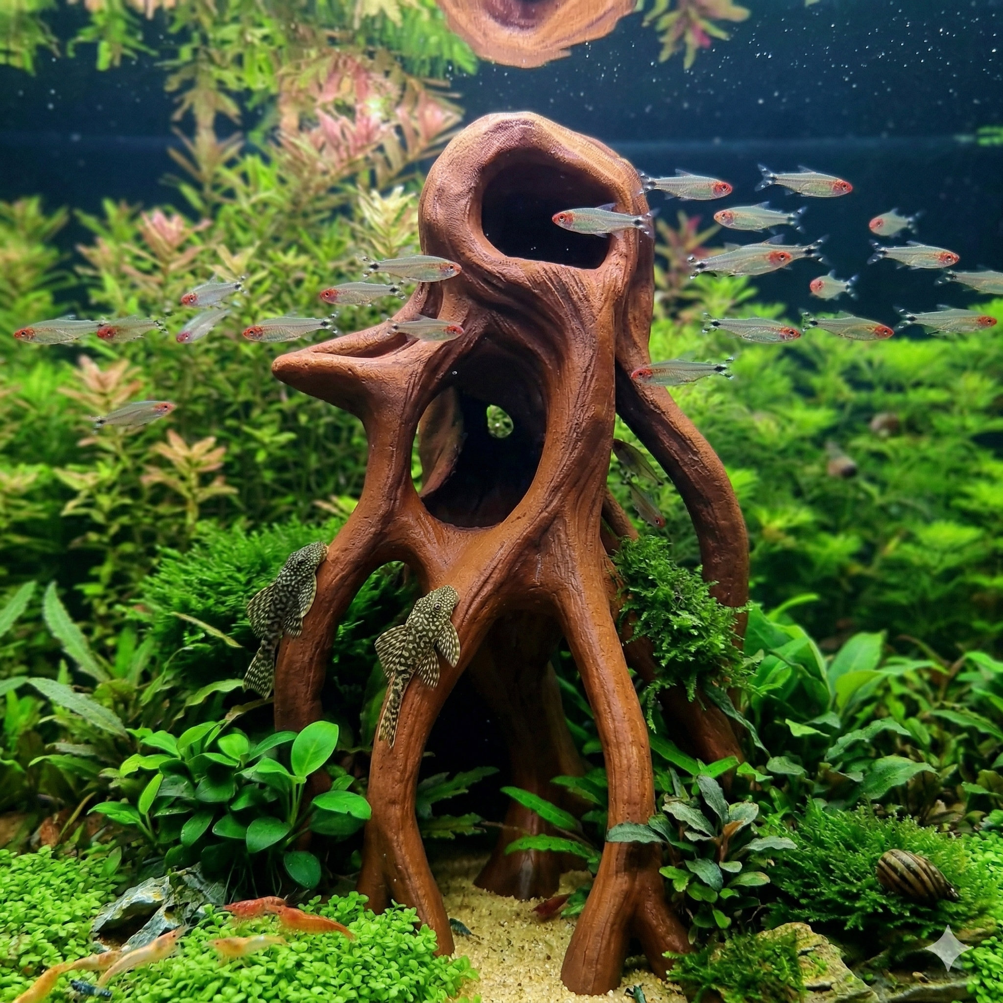 High Mangrove Roots – Realistic 3D-Printed Aquarium Mangrove Driftwood Decor, Terrarium Structure