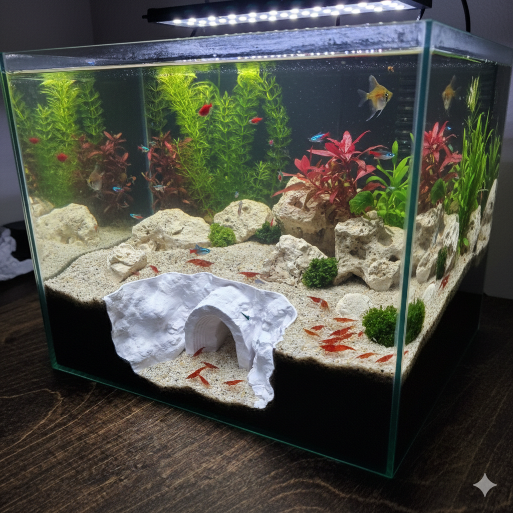 Aquarium Decor Cave | “Do Not Enter Den” | 3D Printed Underground Sanctuary also for Terrarium Kit
