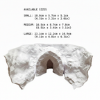 Aquarium Decor Cave - Underground Sanctuary for Fish - Reptile & Amphibian Terrarium Accessory - "Do Not Enter Den", AQU-DONOTE-BR-L, AQU-DONOTE-WH-L, AQU-DONOTE-BE-L