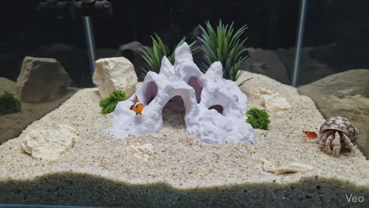 Hadal’s Rise – Aquarium Decor Cave | Multiple Entrance Rock Feature also for Terrarium Kit