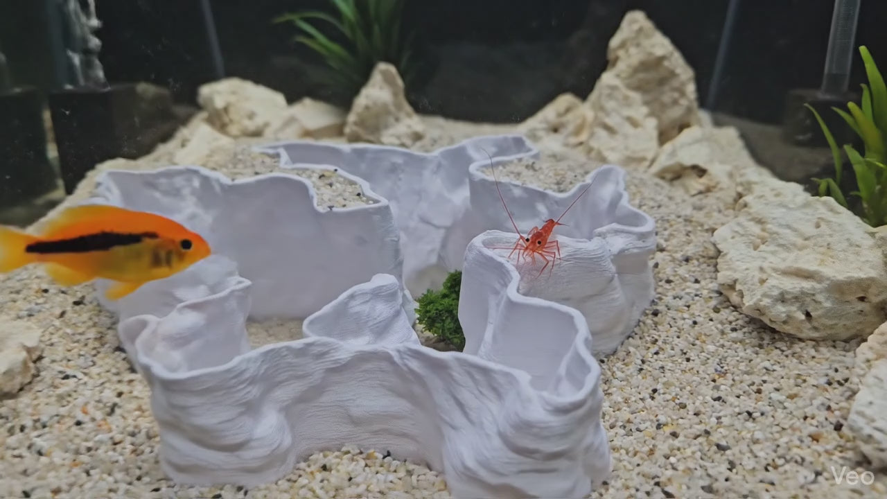Current Divider - Aquarium Decor Cave | 3D Printed Rock Feature also for Terrarium Kit