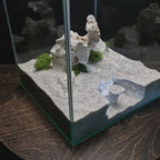 3D Printed Desert Rock Cave Hideout for Reptiles and Fish | Naturalistic Terrarium Decor - "Nebula Ruin" Model