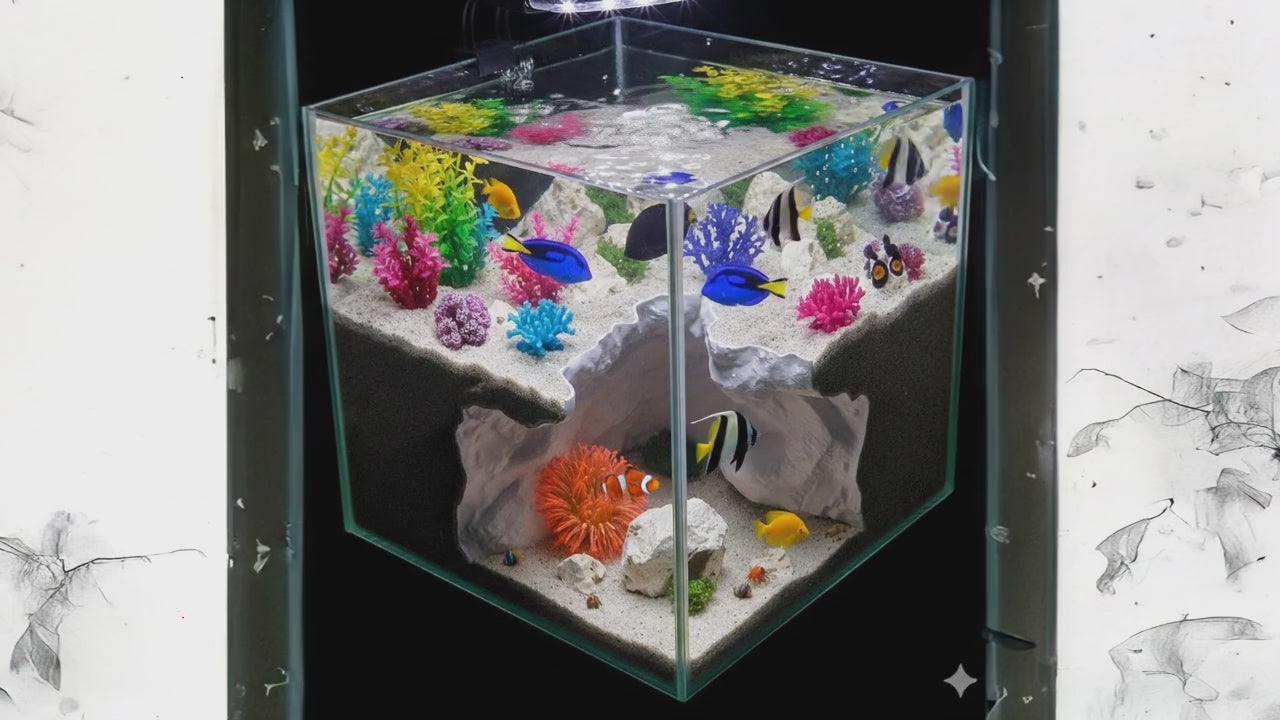 Aquarium Decor Cave | “Different Worlds” | 3D Printed Rock Feature also for Terrarium Kit